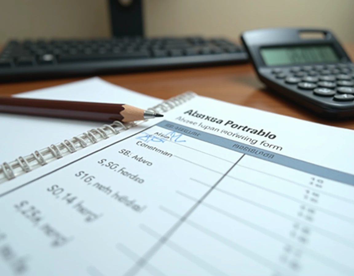 Gros plan sur un formulaire RH de suivi des absences avec des calculs d'heures centièmes et une calculatrice