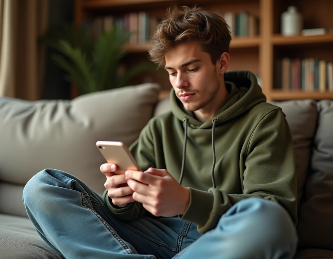 Jeune adulte vérifiant son inscription en ligne sur smartphone pour éviter les erreurs fréquentes